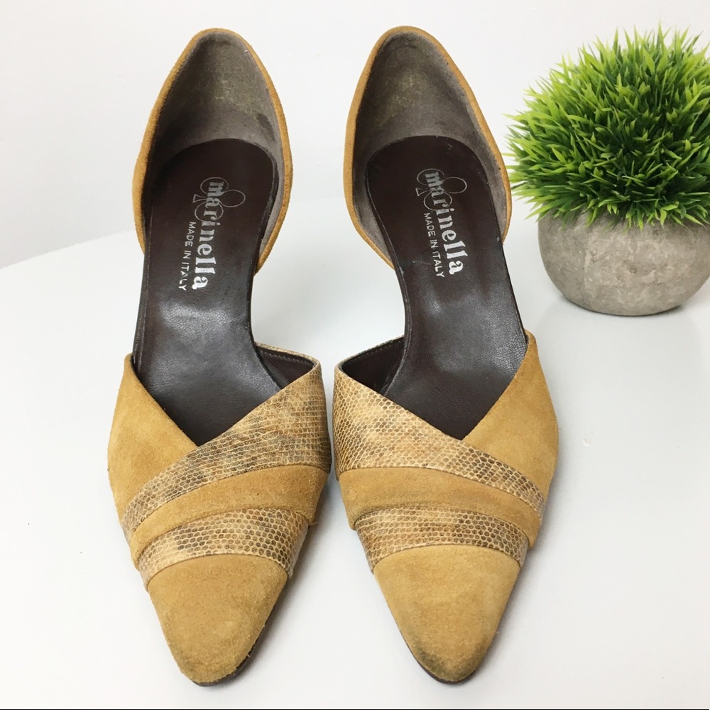 Italian made  shoes; Marinella suede and  leather